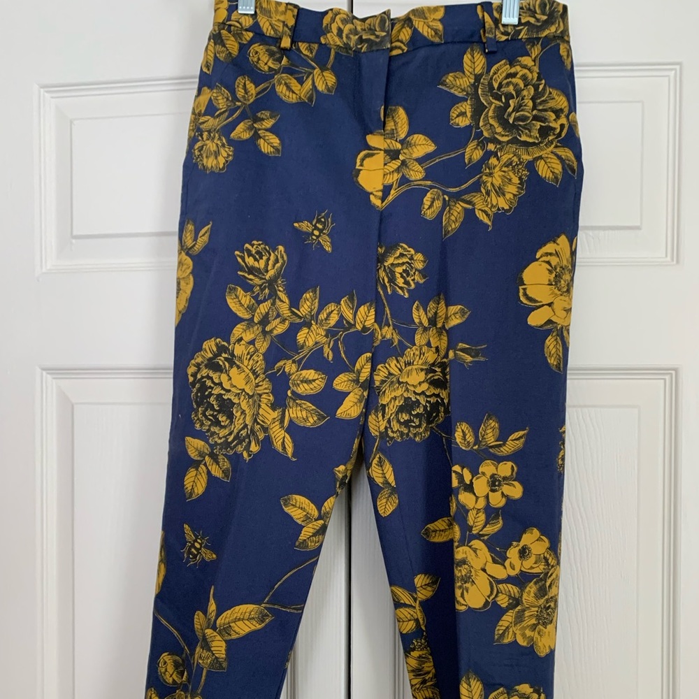 JOULES printed pants gold and blue